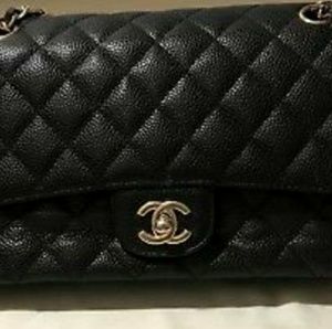 Authentic Vintage Chanel Black Cavier Bag